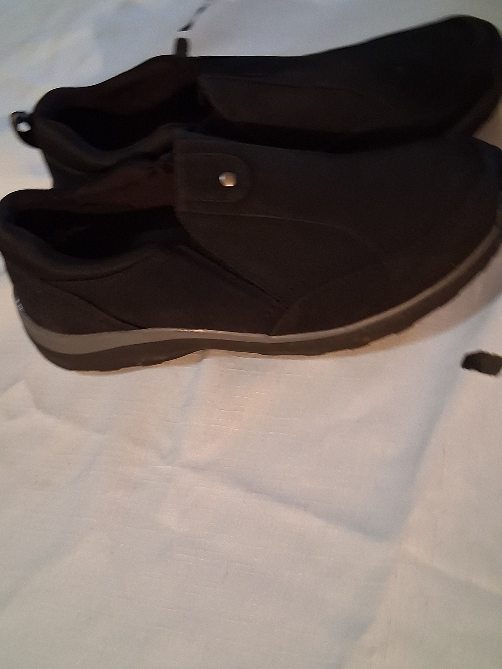 BareTraps Black Slip-On Casual Loafers with Gray Accent 7 260952